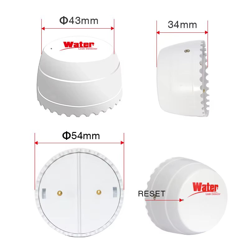 TUYA Zigbee Water Leak Detector Water Flood Sensor Smart Life APP Remote Monitoring Flood Alert Overflow Security on Site Alarm